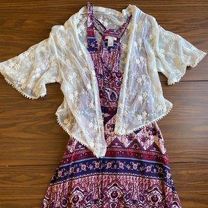 Boho purple sundress